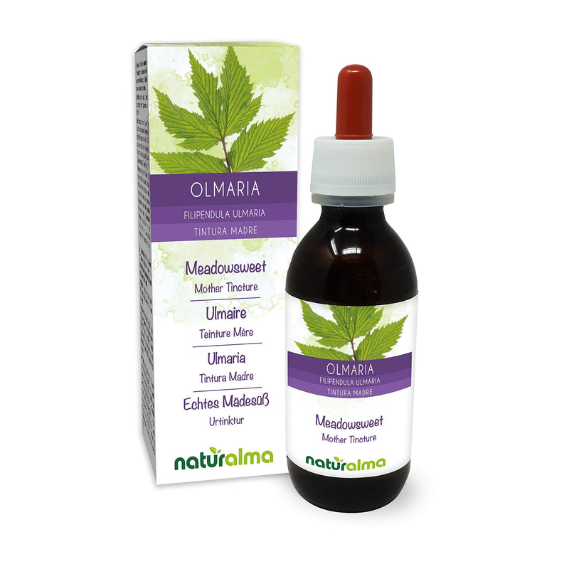 Meadowsweet (Filipendula ulmaria or Spirea ulmaria) Flowers Alcohol-Free Mother Tincture Naturalma | Liquid Extract Drops 120 ml | Food Supplement | Vegan 120 ml (Pack of 1) - NewNest Australia