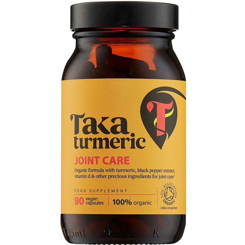 Taka Turmeric Organic Joint Care Supplement - Formulated for Joints, 90 Vegan Capsules Contain Natural Curcumin Content and Piperine for Extra Absorption, 100% Organic with Turmeric Ginger & Vitamin D - NewNest Australia