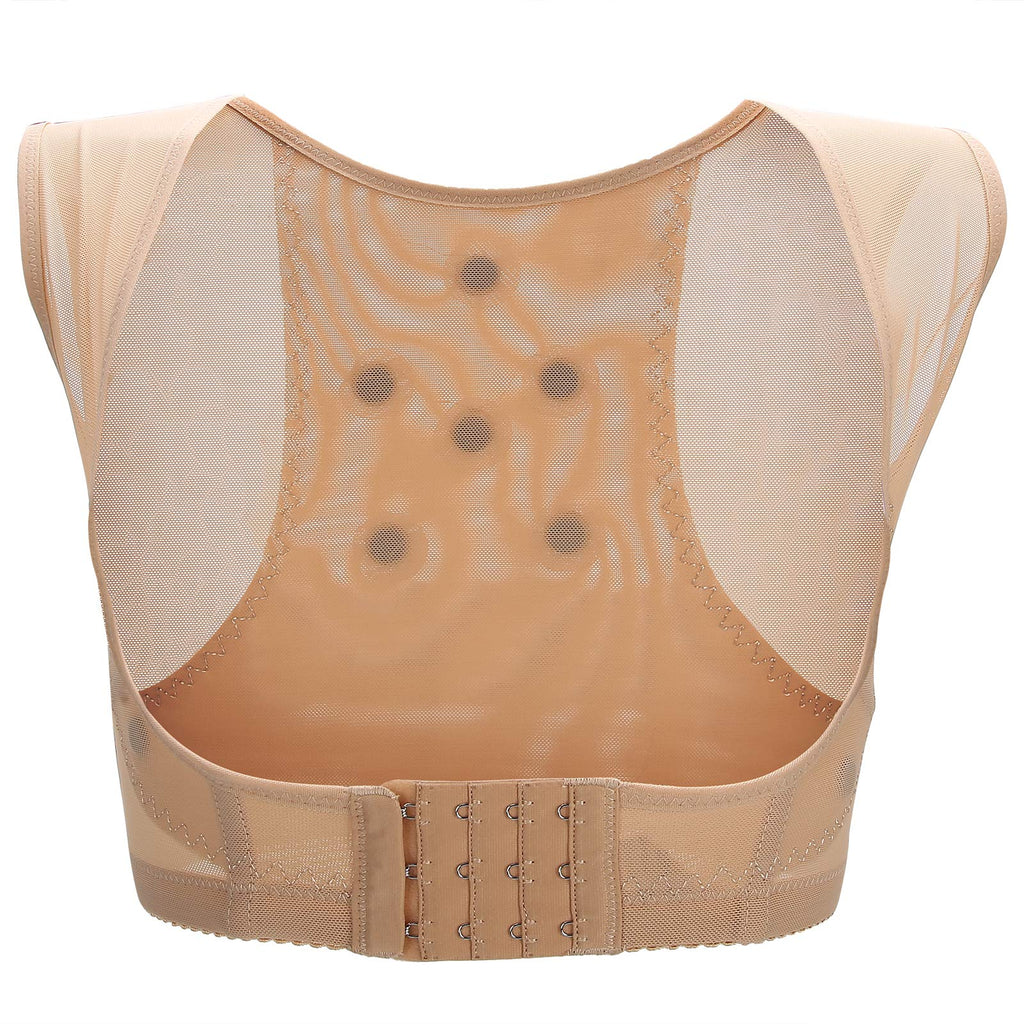 Posture Corrector Chest Support Body Vest Shaper Back Brace Straightener Shoulder Upright Support Trainer for Women and Men Body Correction and Neck Pain Relief(M-Skin) M Skin - NewNest Australia