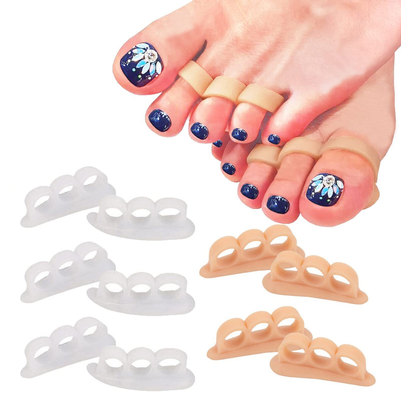 Mcvcoyh Gel Hammer Toe Crests Pads x 10 Pcs Silicone Toe Straightener Cushion Support Pain Relief for Hammer Toe, Overlapping Toes, Curled Toe-3 Loops Light Nude - NewNest Australia
