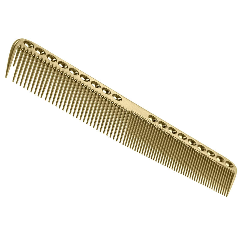 Nicoone Professional Hair Combs, Aviation Aluminum Metal Cutting Comb Hairdressing Comb, Salon Comb Master Barber Comb for Cutting and Hair Styling (8.4x1in, Gold) 1 Count (Pack of 1) - NewNest Australia