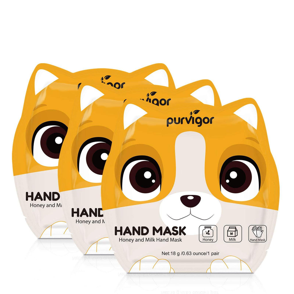 3 Pack Hands Moisturizing Gloves, Hand Masks Hand Care Spa Treatment to Sooth, Serum Vitamins Natural Plant Extracts for Dry, Aging, Cracked Hands Intense Skin Nutrition Hand Care(Honey) - NewNest Australia