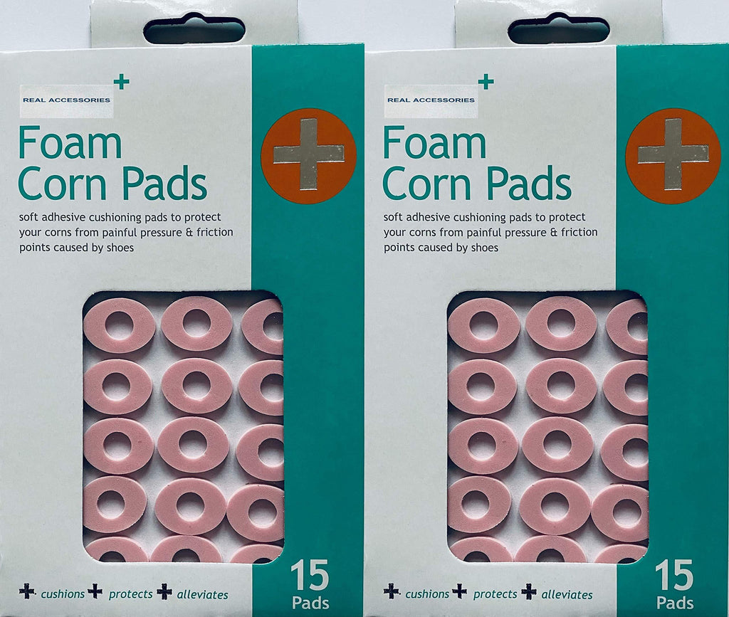 Pack of 2 X 15pcs Self Adhesive Corn Relief Pads Small Oval Size | Provides Perfect Cushion and Comfort to Corns Calluses Foot Care Toe Protection Relief Pack of 2 - NewNest Australia