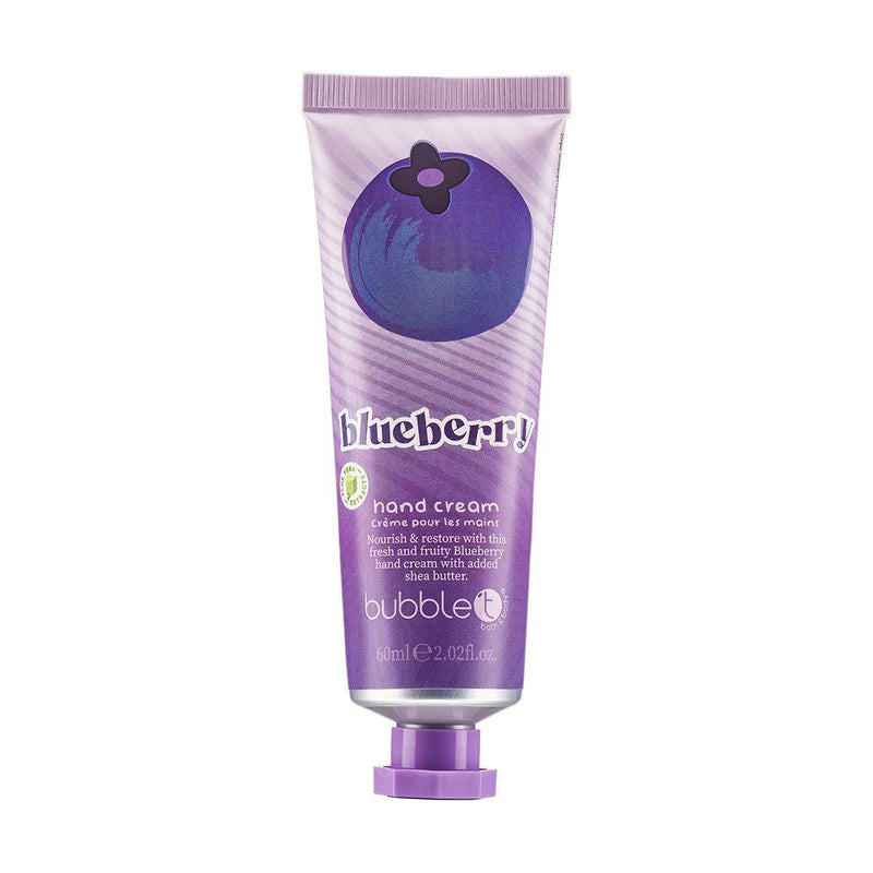 Bubble T Cosmetics, Blueberry Hand Cream Vegan Friendly with Shea Butter Suitable for Dry Sensitive Skin 60ml, Purple - NewNest Australia