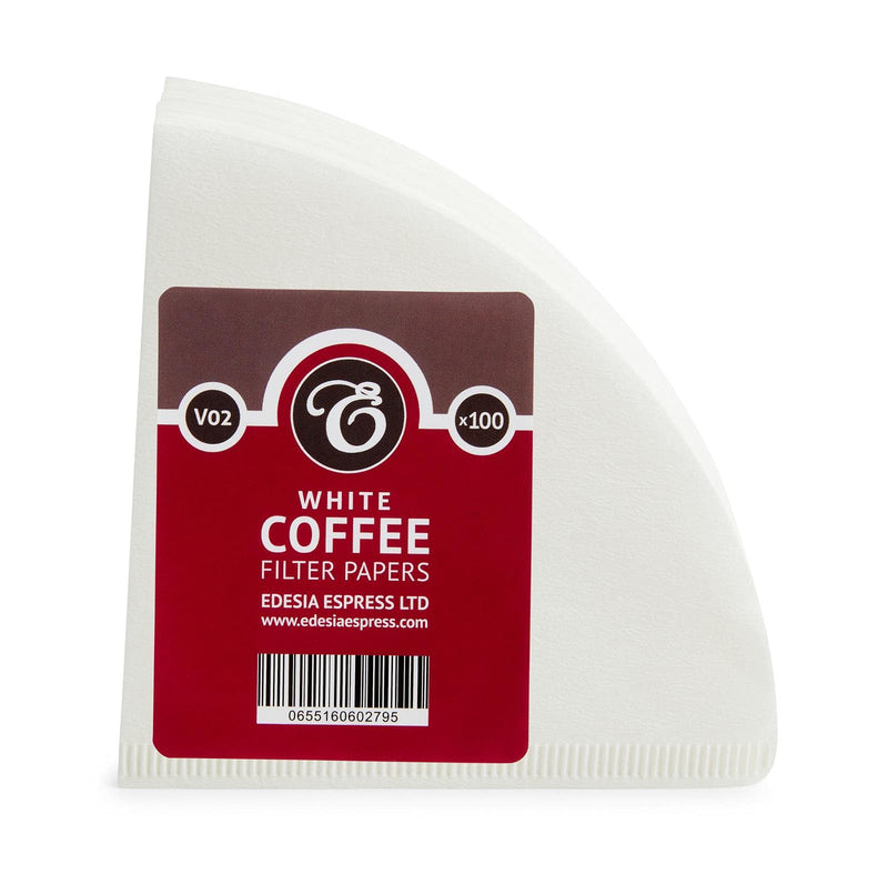 100 Size V02 White Coffee Filter Papers, Compatible with Hario V60 Size 02 by EDESIA ESPRESS - NewNest Australia