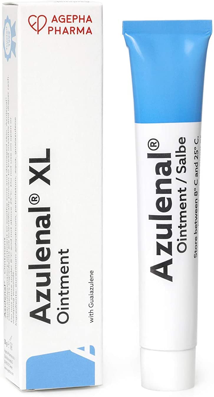 Azulenal Ointment with Guaiazulene | Multipurpose Cream for Nappy Rash, Itches, Cuts, Burns, Wound Repair, & Sore Nipples | Suitable for Use for Babies and Nursing Mothers | Burn Cream (1 x 50 g) 50 g (Pack of 1) - NewNest Australia