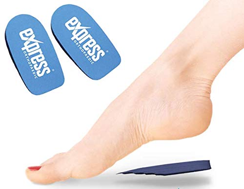 Express Orthopaedic® - Medically Approved Adjustable Heel Raise Shoe Inserts - Offers 15-3mm Heel Lift - 2 Units (MID Density/Blue, Large - Shoe:(UK)9-12 / (EU)42-46) Mid Density/Blue - NewNest Australia