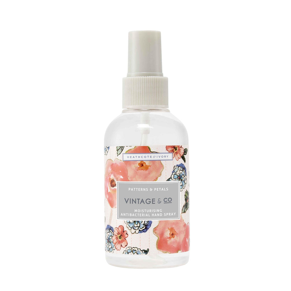 Vintage & Co Beauty Patterns & Petals Moisturising Antibacterial Hand Spray, 150Ml - NewNest Australia