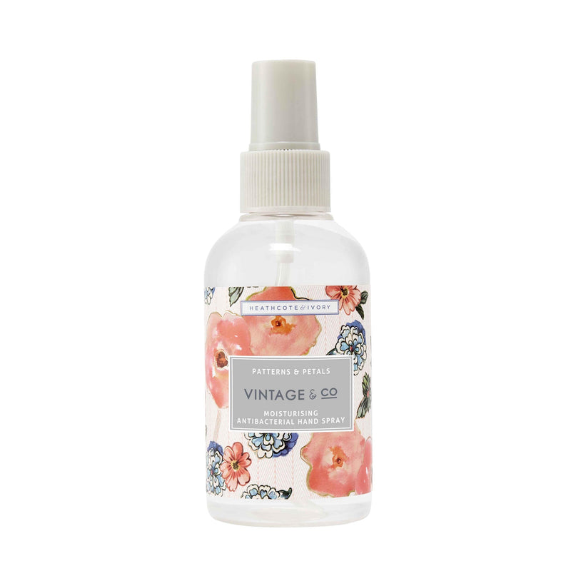 Vintage & Co Beauty Patterns & Petals Moisturising Antibacterial Hand Spray, 150Ml - NewNest Australia