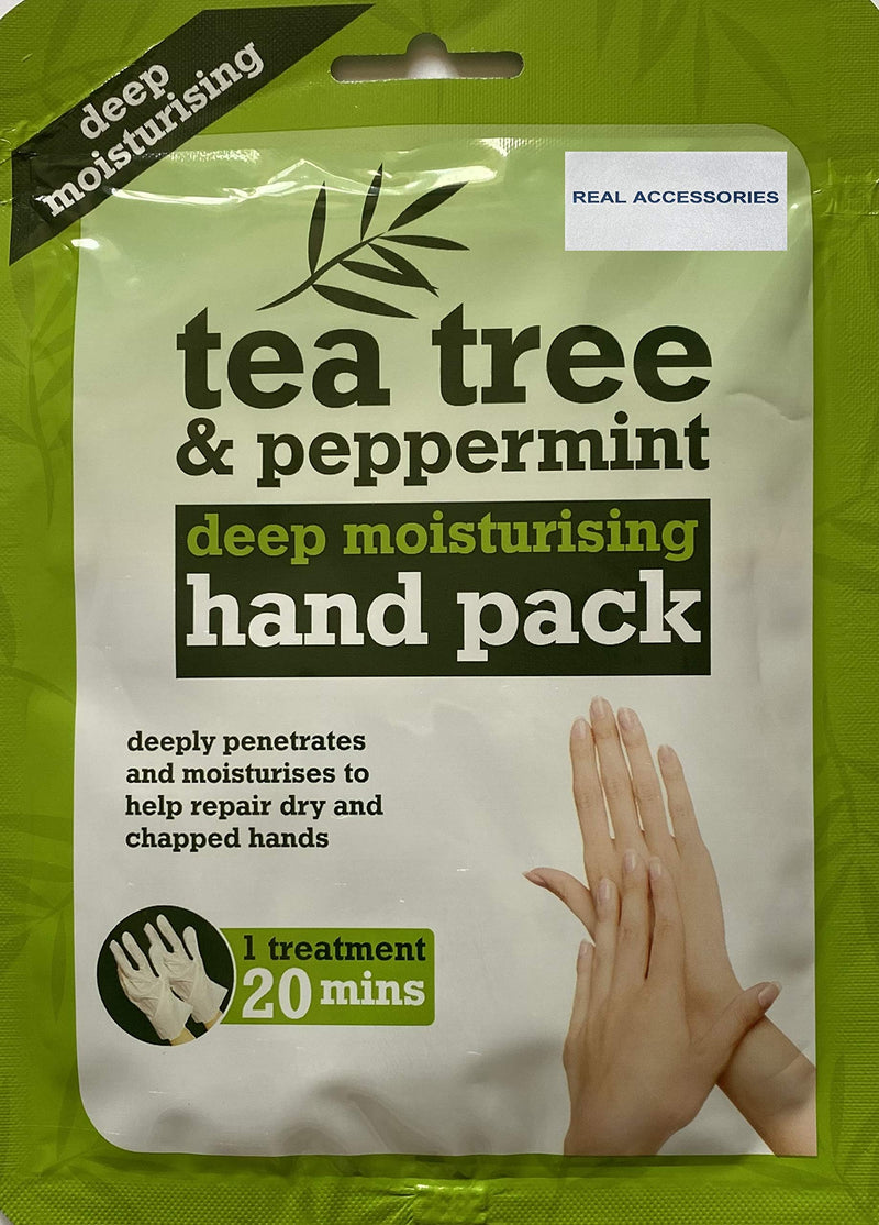 Hand Pack Mask, 1 Pairs Tea Tree Hand Moisturising Mask, Hand Exfoliating Mask, Repair Deeply Penetrates and Moisturises to Help Repair Dry & Chapped Hands (1 PACK, TEA TREE HAND PACK) 1 PACK - NewNest Australia