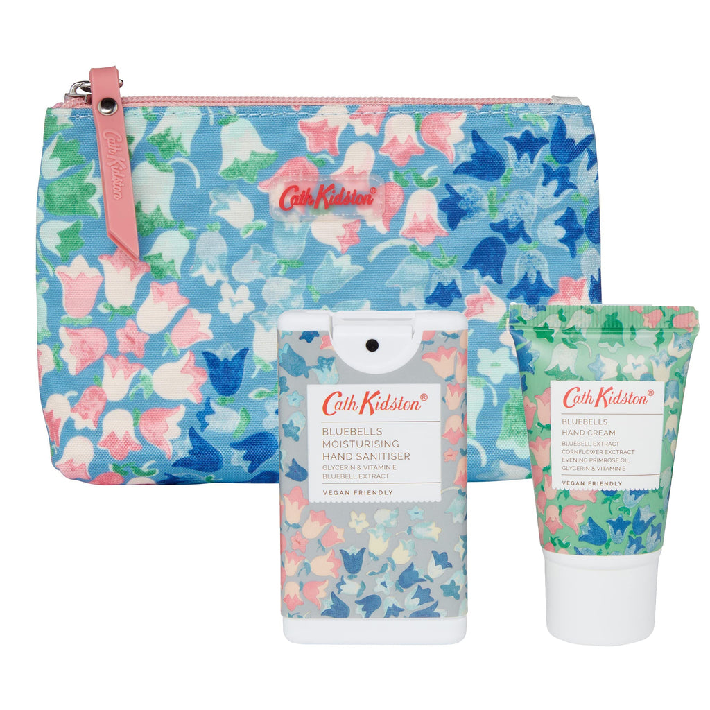 Cath Kidston Beauty Bluebells Cosmetic Pouch, 30Ml Hand Cream & 15Ml Moisturising Antibacterial Hand Spray - NewNest Australia