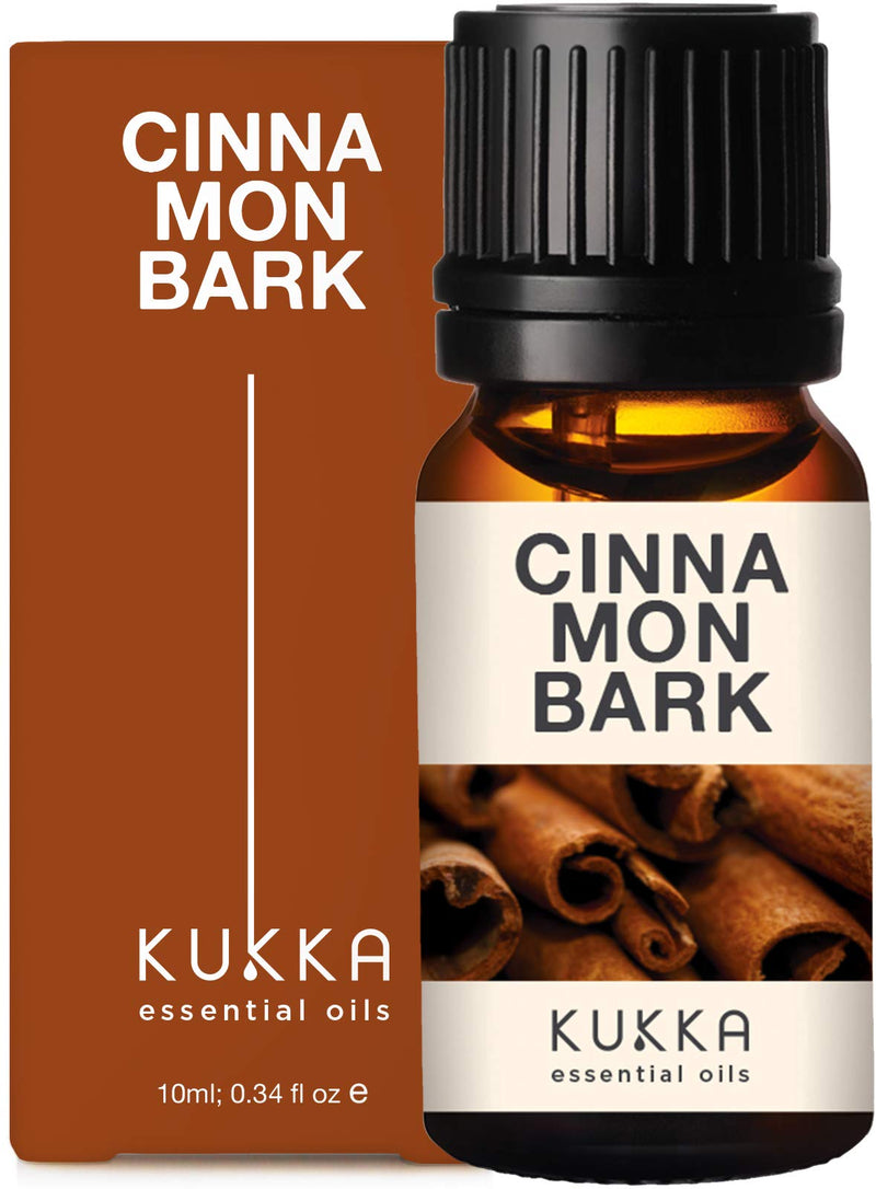 Kukka Cinnamon Bark Essential Oil for Pain Relief - Natural Cinnamon Bark Oil for Health - 100 Therapeutic Grade Essential Oils for Aromatherapy - 10ml 10 ml (Pack of 1) - NewNest Australia