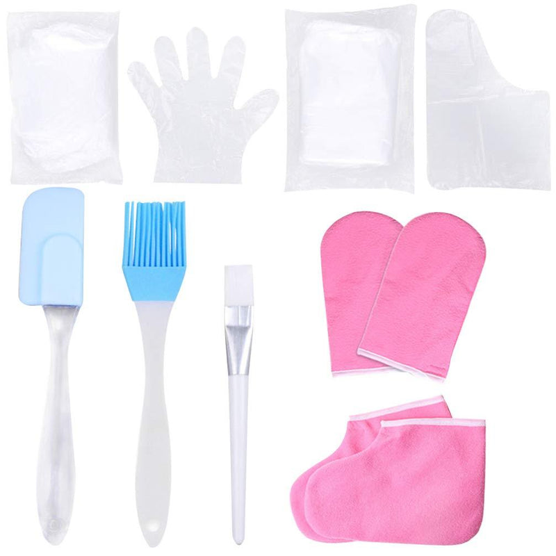 Minkissy 1 Set Moisturizing Gloves Paraffin Wax Gloves Hand Feet Care Treatment Mitts Paraffin Wax Bath Liners for Men Women (Random Color 2) Pink - NewNest Australia