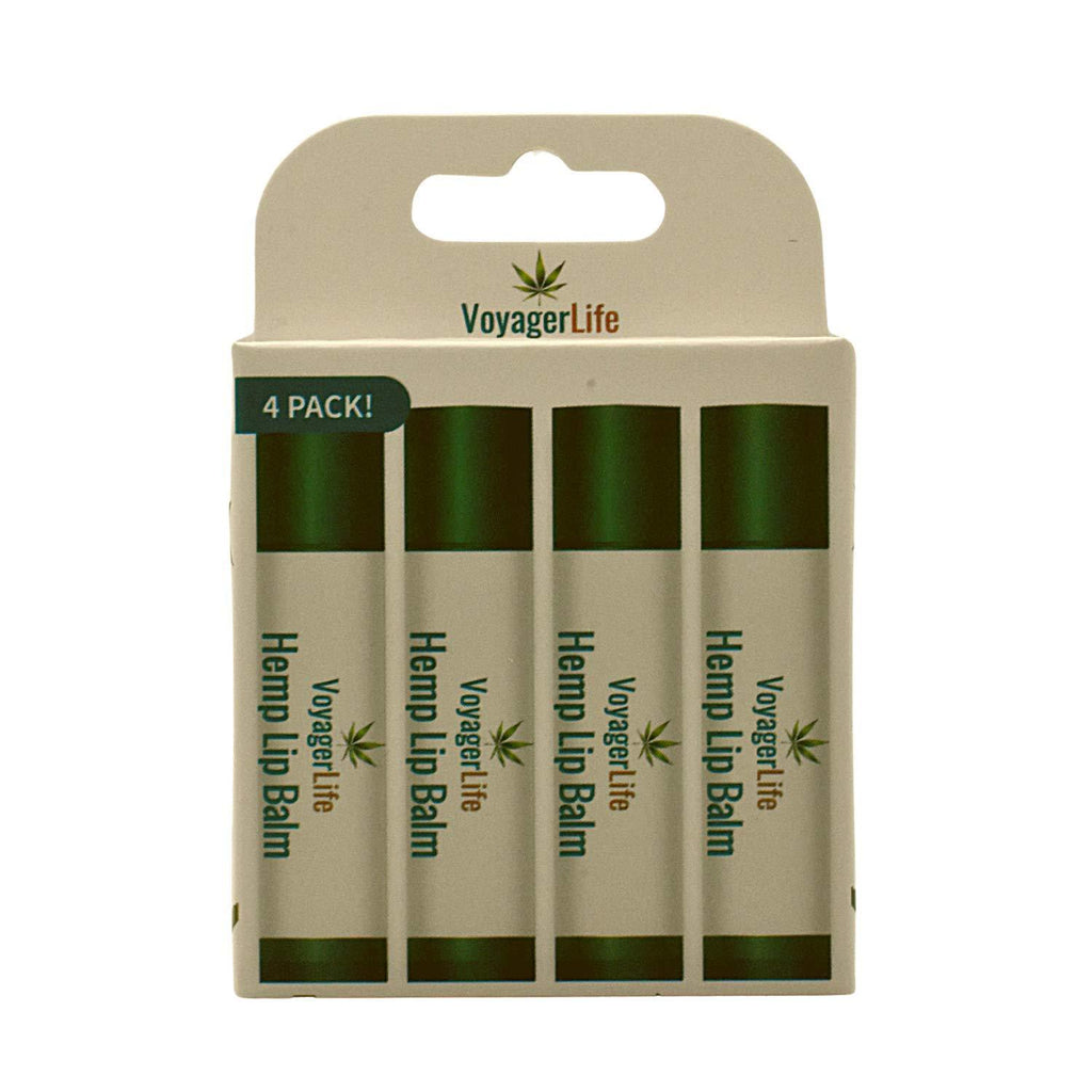 Voyager Life Hemp Lip Balm (pack of 4) | with hemp seed oil | protects and moisturises dry cracked lips | provides rich hydration - NewNest Australia