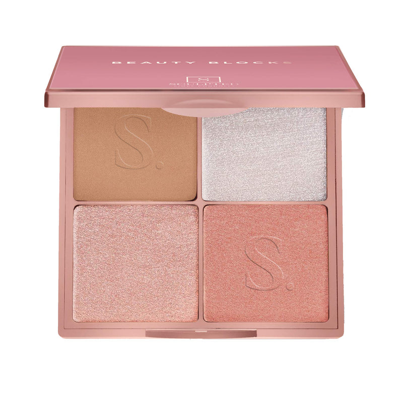 Sculpted 4 in 1 Beauty Blocks, Blush and Cream Complete Makeup Face Contour Palette 12g (Light) Light - NewNest Australia