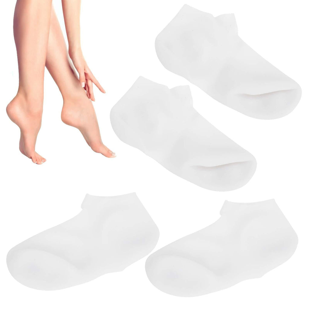 2 Pairs of Moisturizing Socks, Foot Spa Socks, Moisturizing Exfoliating Socks Moisturizing Care Elastic Anti Cracking Foot Skin Cares Socks Elastic Foot Care Socks White(XL(42-44)) XL(42-44) - NewNest Australia