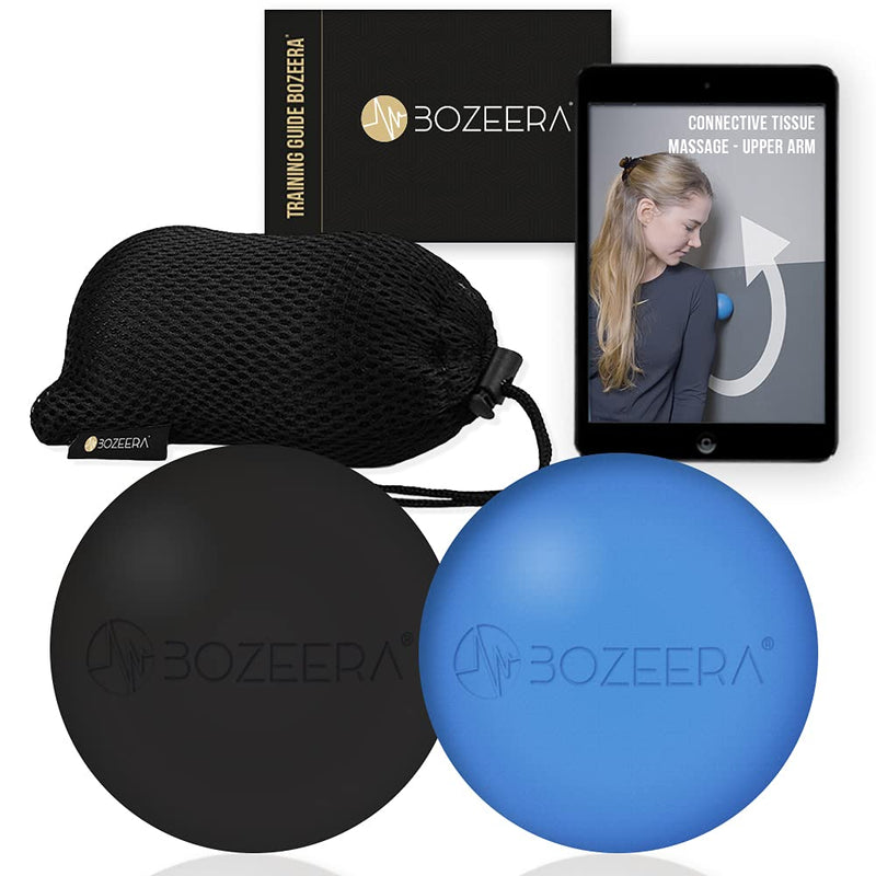 [Lacrosse Ball Set of 2] Lacrosse Massage Ball Set - Trigger Point Massage Ball Set – 2X 6cm Lacrosse Balls Massage Includes Free Video Instructions, Booklet & Bag - Premium Set - NewNest Australia