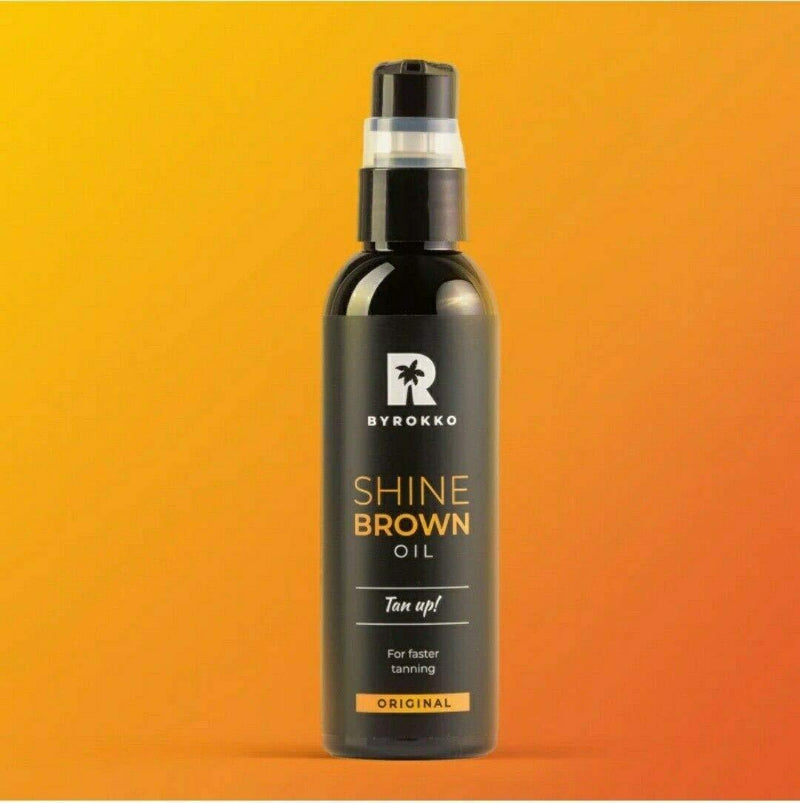 Byrokko Shine Brown FAST tanning accelerator oil for Sunbed & Outdoors - NewNest Australia