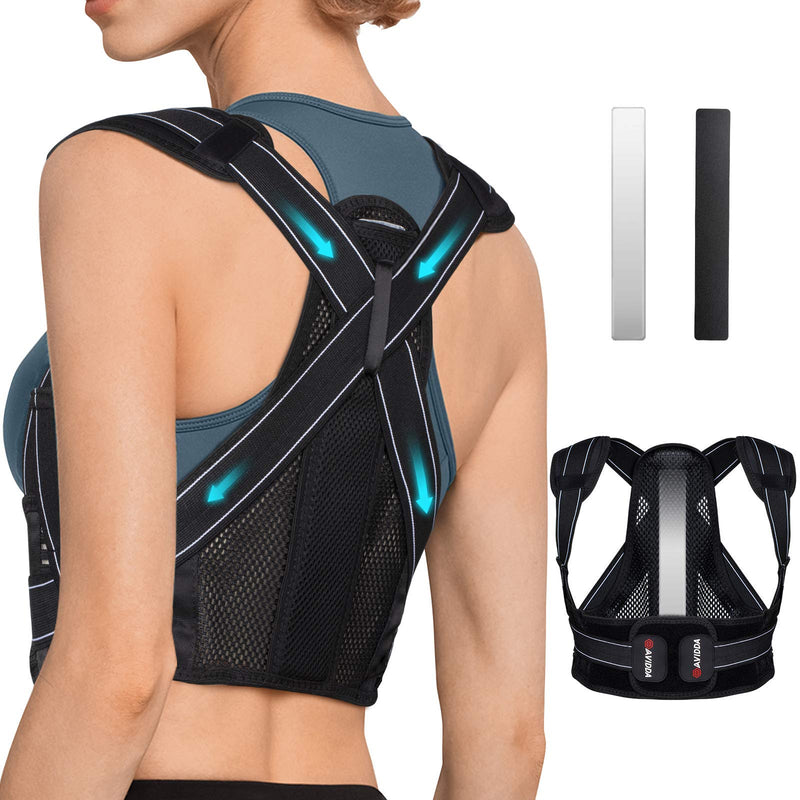 AVIDDA Posture Corrector for Men Women, Back Brace with Replaceable Support Plate, Breathable and Adjustable Back Support Providing Pain Relief from Back, Neck & Shoulder XL XL (Pack of 1) - NewNest Australia