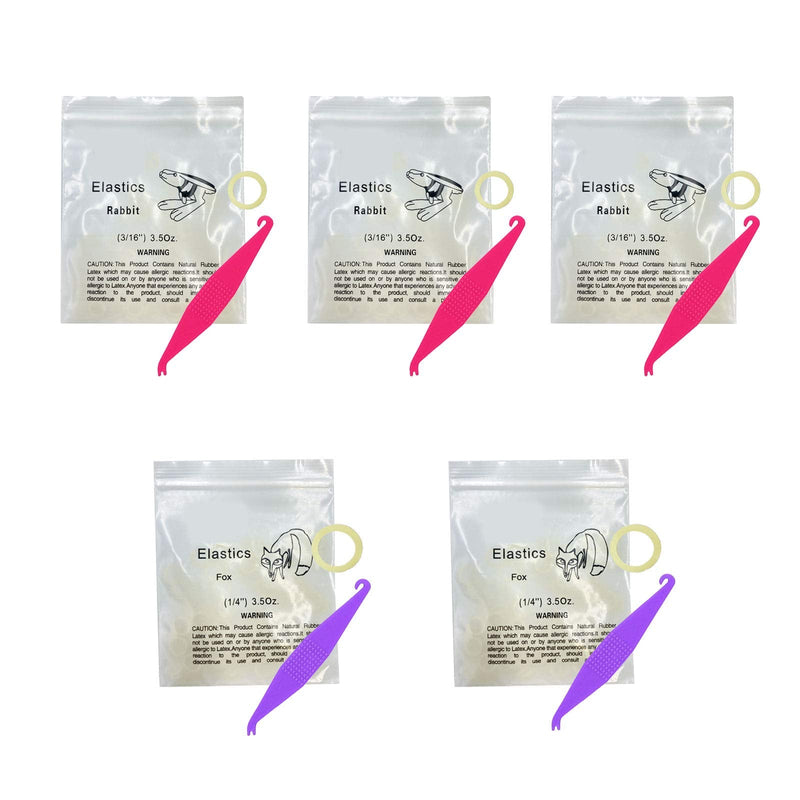 3/16 and 1/4 Inch Orthodontic Elastic Rubber Bands, 500 Pack Medium 3.5 Ounce Rubberbands Dreadlocks Hair Braids Fix Tooth Gap, 5 Pack Elastic Placer for Braces 3/16 and 1/4 Inch - NewNest Australia