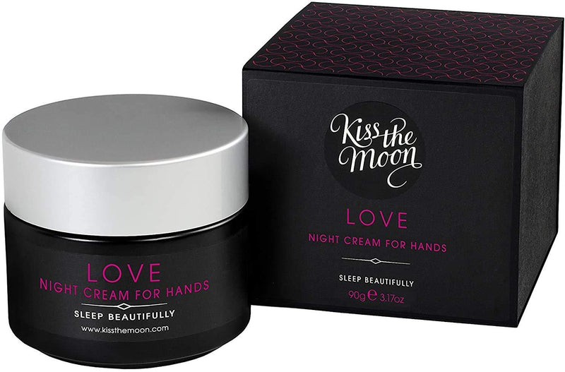 Kiss the Moon LOVE Night Hand Cream 90g | Includes Essential Oils To Aid Sleep & Glowing Skin | All Natural Moisturiser | Treatment For Men & Women | Ideal For Reviving Dry & Cracked Skin - NewNest Australia