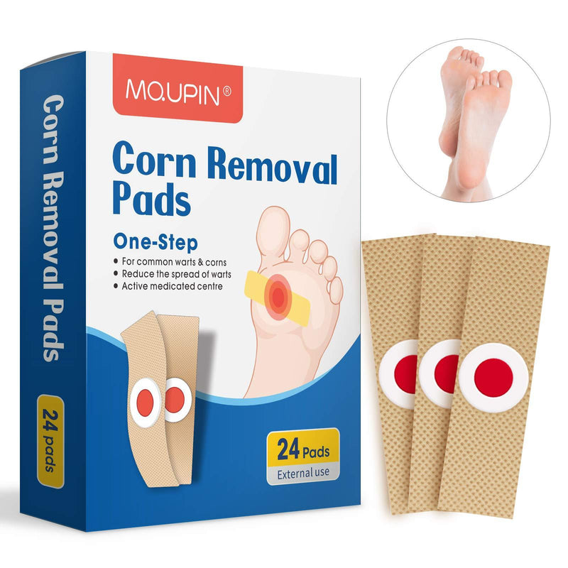 MQUPIN Corn Removal Pads, Wart Remover, Corn Remover Pads, Corn Removal Plaster with Hole, Corn Removal Treatment Relief Corn Pain and Foot Care, Remove Corns, Calluses, Warts 24 Pcs/Box - NewNest Australia