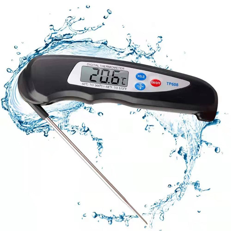 Digital kitchen Thermometer Cooking food, Accurate Thermometer with Foldable Probe, instant read Meat Thermometer with large LCD screen, ℉/℃ Button for Hot Beverage, Meat, Grill, BBQ, Jam, water - NewNest Australia