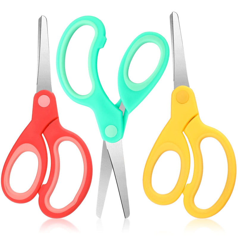 Left-Handed Kids Scissors Lefty Stainless Steel Scissors 5.9 Inch Left Handed Pointed Scissors Soft Grip Office Craft Shears Scissors for Office Home Household School Supplies (,3 Pieces) 3 - NewNest Australia