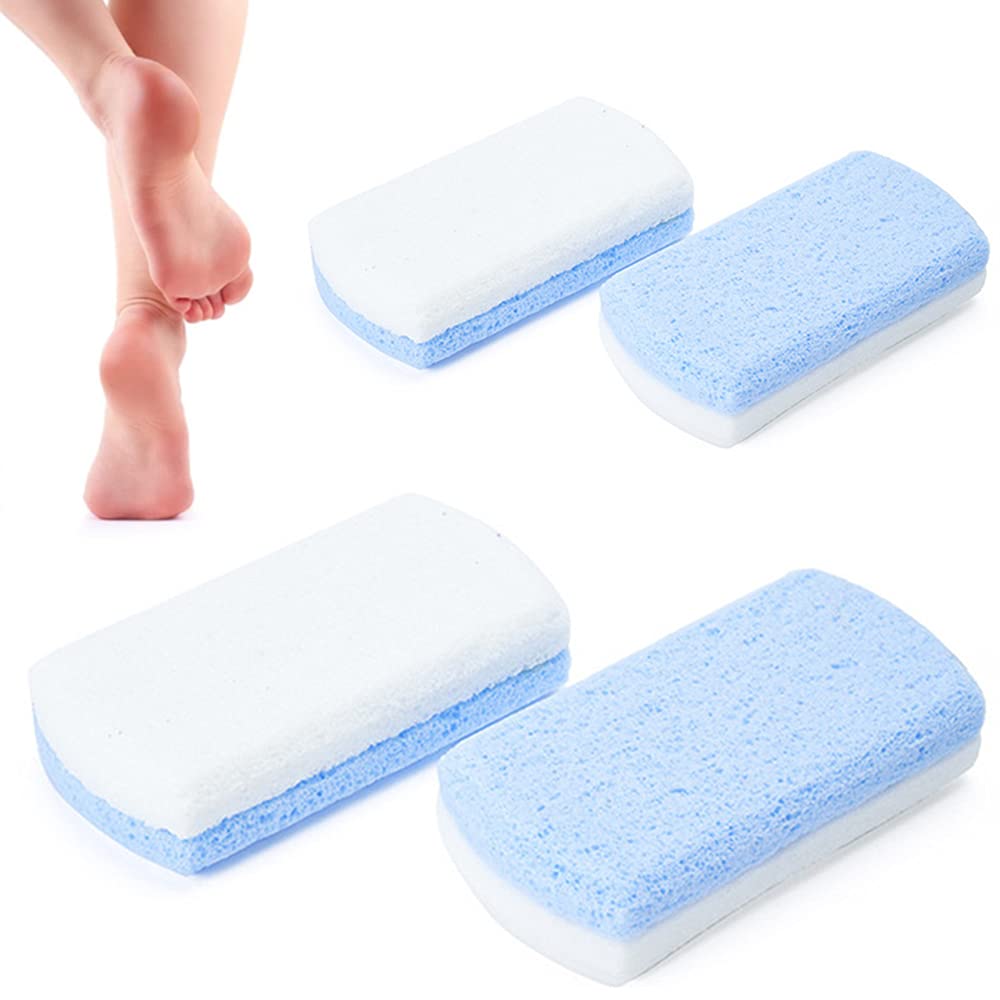 4PCS Pumice Stone Foot Scrub Double Pumice Foot Stone Pumice Foam Glass Peeling Exfoliating Foot Massage - NewNest Australia