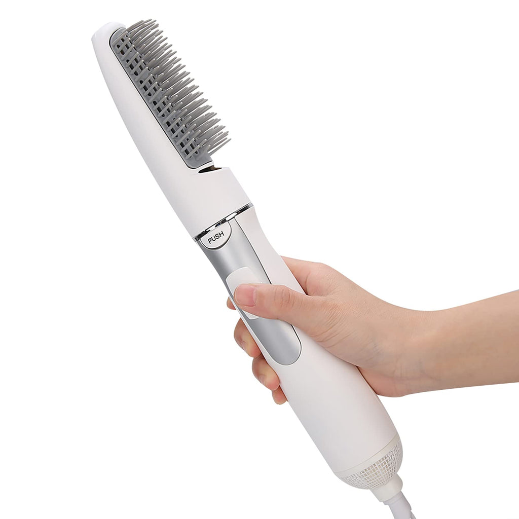 Hair Dryer Brush, Hot Air Brush For Hair Styling 2-In-1negatively Ions Hot Air Styler Curler Straightening Comb Cold Hot Air Electric Hair Comb Hairstyling Comb[Uk Plug] - NewNest Australia