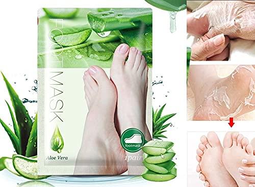 Aloe Vera Exfoliating Foot Peeling Mask Sock - Moisturising Peel Masks - remove Hard Skin Callus Remover Pedicure Baby Feet Care Kit for Cracked Feet - NewNest Australia