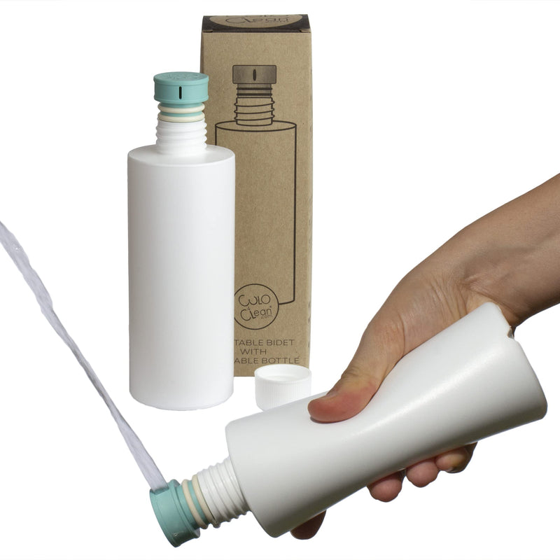 CuloClean Portable Bidet for Toilet or Travel (Aquamarine). Peri Bottle for Men and Women. Handheld Spray. Bath Essentials (CuloClean + Bottle, 1pcs Aquamarine) CuloClean + Botella (330ml) - NewNest Australia