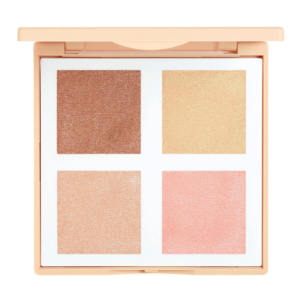 3ina Makeup - Cruelty - Vegan - The Glow Face Palette - Face And Body Highlighter Palette - 4 Colors With Extra Thin Shimmer Particles - NewNest Australia