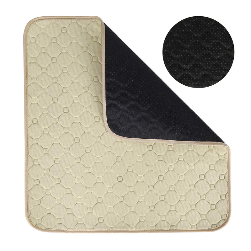 Waterproof Seat Pad Absorbent Incontinence Pad Washable Reusable Seat Protector Pad Four Layers Healthcare Chair Pad Non-Slip Under Pad for Men Women Baby Senior and Pet,22"X21" Beige - NewNest Australia