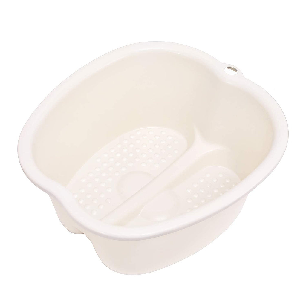 Foot Soak Basin Bath Spa Tub, Hulpuog Large Size Plastic Foot Sink for Soaking Feet, Foot Bath Bucket Washing Bowl for Home Foot spa Treatment/Relax/Dead Skin Remover/Pedicure, Foot Care Gift (WHITE) WHITE - NewNest Australia