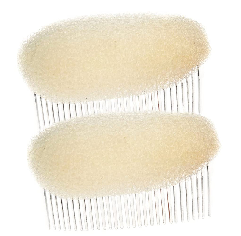 2Pcs Charming Bump It Up Volume Inserts Sponge Styling Insert Do Beehive Hair Styler Bun Maker Tool Hair Base Hair Comb Hair Styling Accessories Beige - NewNest Australia