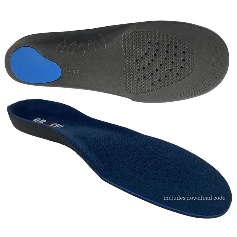 gr8ful® Orthotic Insoles for Plantar Fasciitis + Achilles Tendonitis | Men, Women, Running & Sports | Arch Support for Over Pronation & Flat Foot - Reduce Heel, Knee & Back Pain, 1 pair full length XS - NewNest Australia