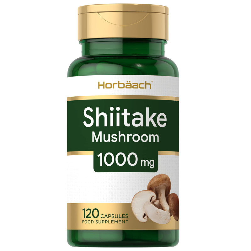 Shiitake Mushroom Extract 1000mg | 120 Capsules | Pure Premium Quality Powder | One-A-Day Supplement for Men & Women | No Artificial Preservatives (4 Months Supply) - NewNest Australia