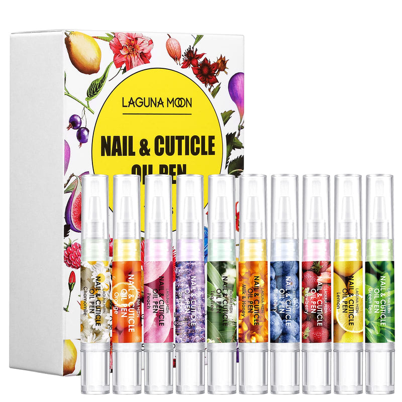 Lagunamoon 10 Pack Cuticle Oil Pens for Nail Care, 5ml Nail Oil Pens with Natural Ingredients to Moisturize and Nourish Dry Nails and Cuticles, Cuticle Oil to Prevent Nail Cracking and Hangnails Pack of 10 - NewNest Australia