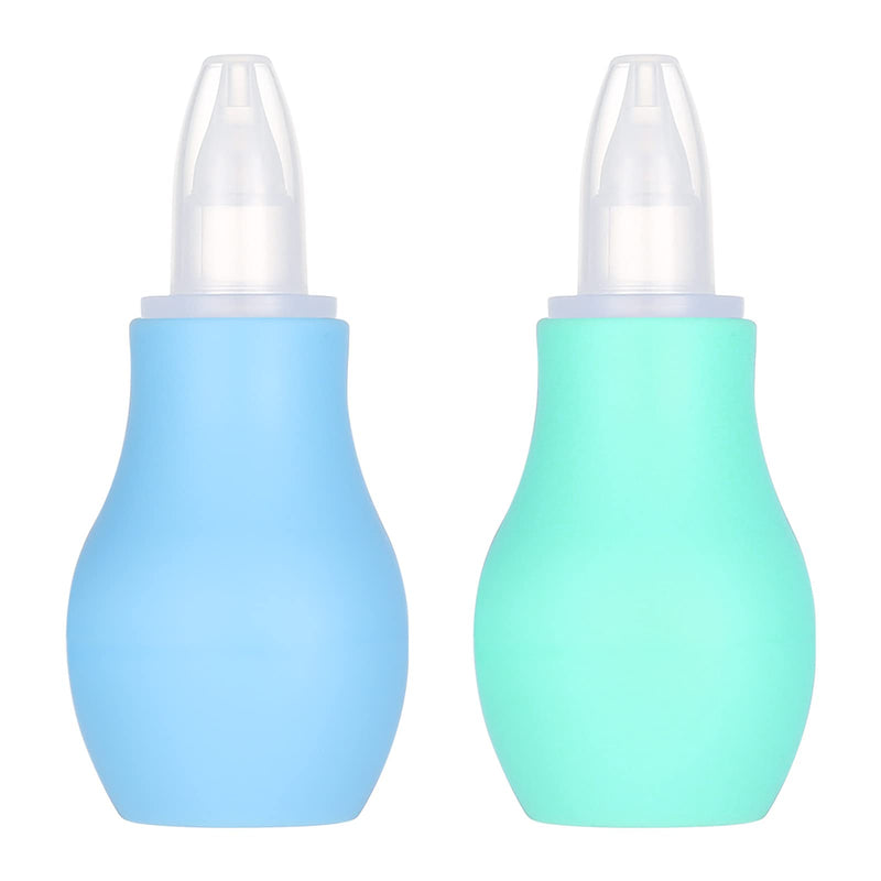 Firtink 2 Packs Baby Nasal Aspirator, Nasal Aspirator Newborn, Baby Nose Sucker Baby Nose Cleaner Baby Nasal Cleaner Mucus Removal for Newborns&Toddlers(Blue+Green) Blue+green - NewNest Australia
