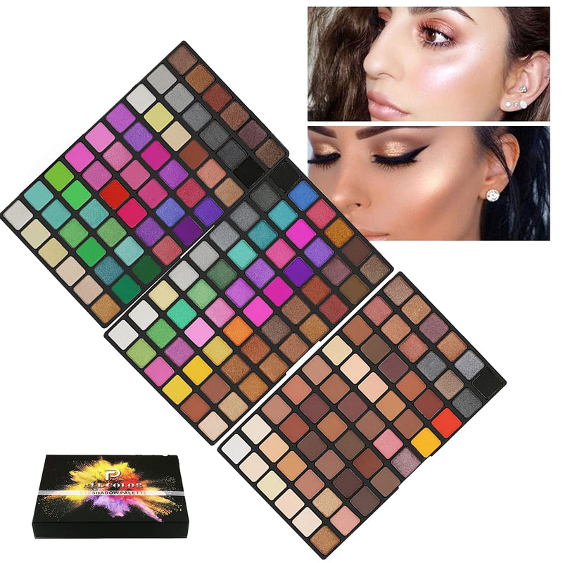 CkFyahp Eyeshadow Palette 162 Colors Makeup Palette Professional Highly Pigmented Matte Shimmer Metallic for Daily Dating Stage Show Cosmetic Chameleon Pearl Eye Shadow Palette 162 Colours - NewNest Australia