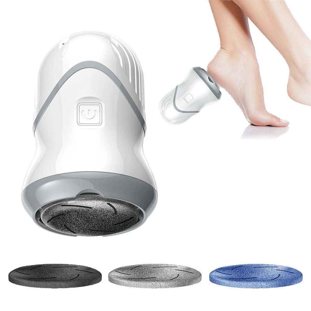 Foot Hard Skin Remover, Electric Foot Files Foot Grinder Pedicure Tools for Removing Calluses, Cracked Dry Dead Skin, with 3 Rollers and 2 Speeds - NewNest Australia