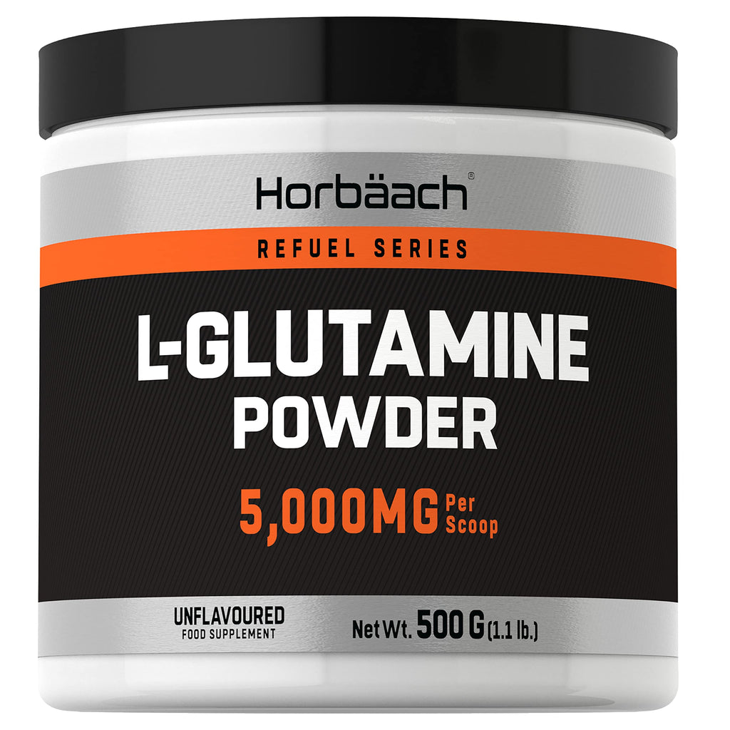 Pure L-Glutamine Powder 5000mg | 500g | Unflavoured & Vegan | High Strength Amino Acid, Muscle Recovery | Pre & Post Workout Supplement | No Artificial Preservatives - NewNest Australia