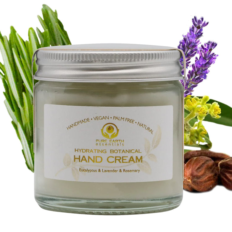 Vegan Organic Hand Cream Moisturiser - All Natural Hand Cream for Very Dry Hands with Mango Butter, Jojoba and Grapeseed Oil - Handmade in the UK Natural Hand Cream in 60ml by Pure Earth Essentials - NewNest Australia