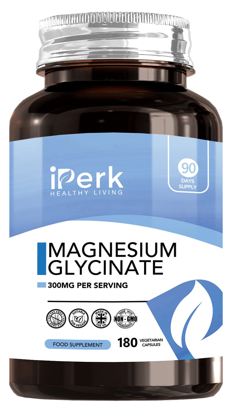 Magnesium Glycinate Capsules Provide 300 mg of Pure Elemental Magnesium Per Serving 180 Vegan Caps | Magnesium Supplement Non GMO, Dairy & Gluten Free - NewNest Australia