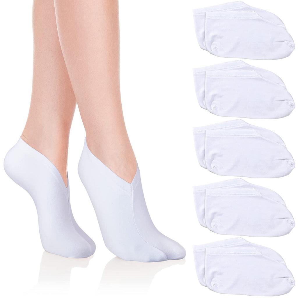 5 Pairs Moisturizing Socks Overnight Spa Socks for Dry Feet, Moisture Enhancing Socks, Cosmetic Moisturizing Socks for Women and Men, White - NewNest Australia