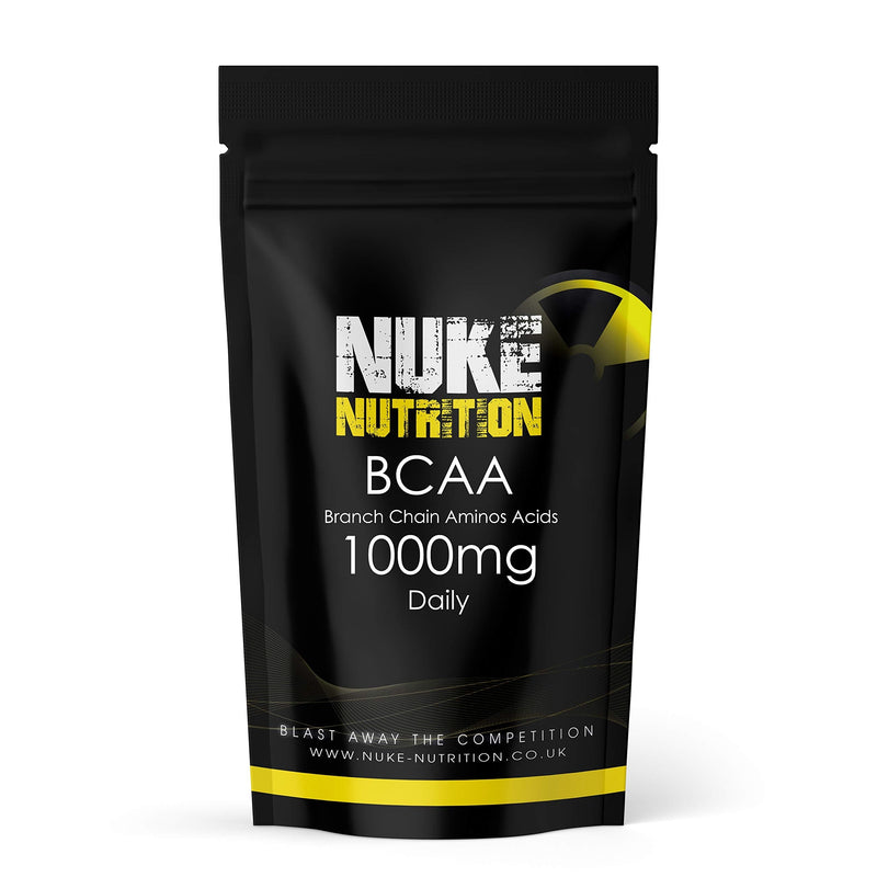 Nuke Nutrition BCAA Capsules | 365 Capsules 1000mg | Advanced Essential Amino Acids Supplement to Build Lean Muscle | Boost Recovery, Muscle Building & Growth | Leucine, Isoleucine & Valine | Vegan 365 Count (Pack of 1) - NewNest Australia