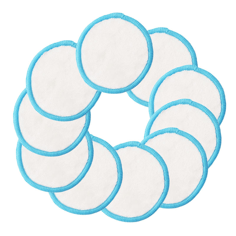 Suke 10pcs Makeup Remover Pads, Reusable Bamboo Cotton Pads, Organic Natural Face Cleaning Pads, Fiber Soft Make Up Pads for All Skin Types (Blue) - NewNest Australia