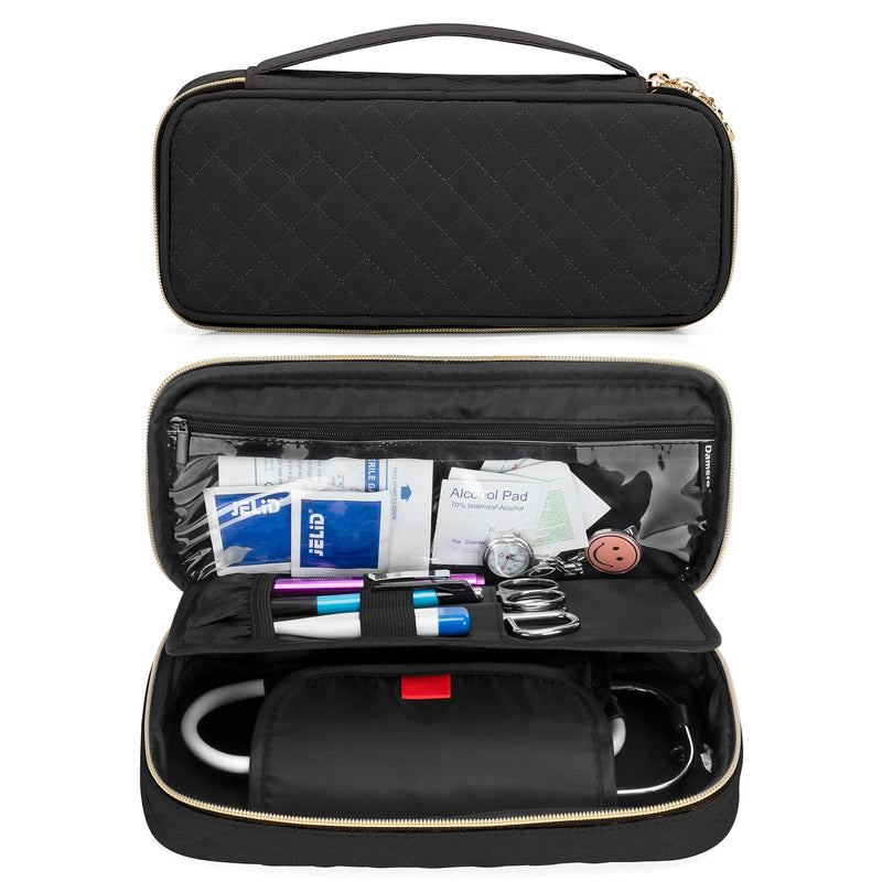 Damero Protective Stethoscope Case Compatible with 3M Littmann/ADC/Omron Stethoscope, Stethoscope Carrying Bag Travel Case for Nurse Accessories, Black - NewNest Australia