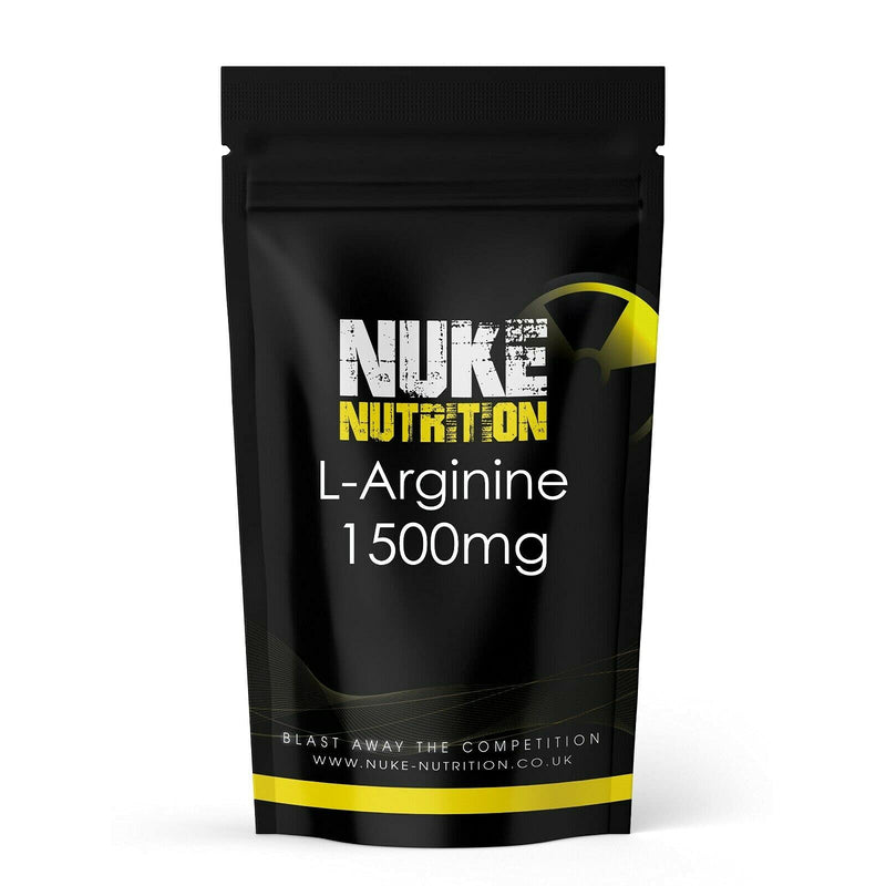 Nuke Nutrition L Arginine Capsules 1500mg - 180 Capsules - Nitric Oxide Supplement for Men & Women to Improve Muscle Strength, Endurance & Mass - Nutritional Pre Workout - Nitric Acid Pills for Energy 180 Count (Pack of 1) - NewNest Australia